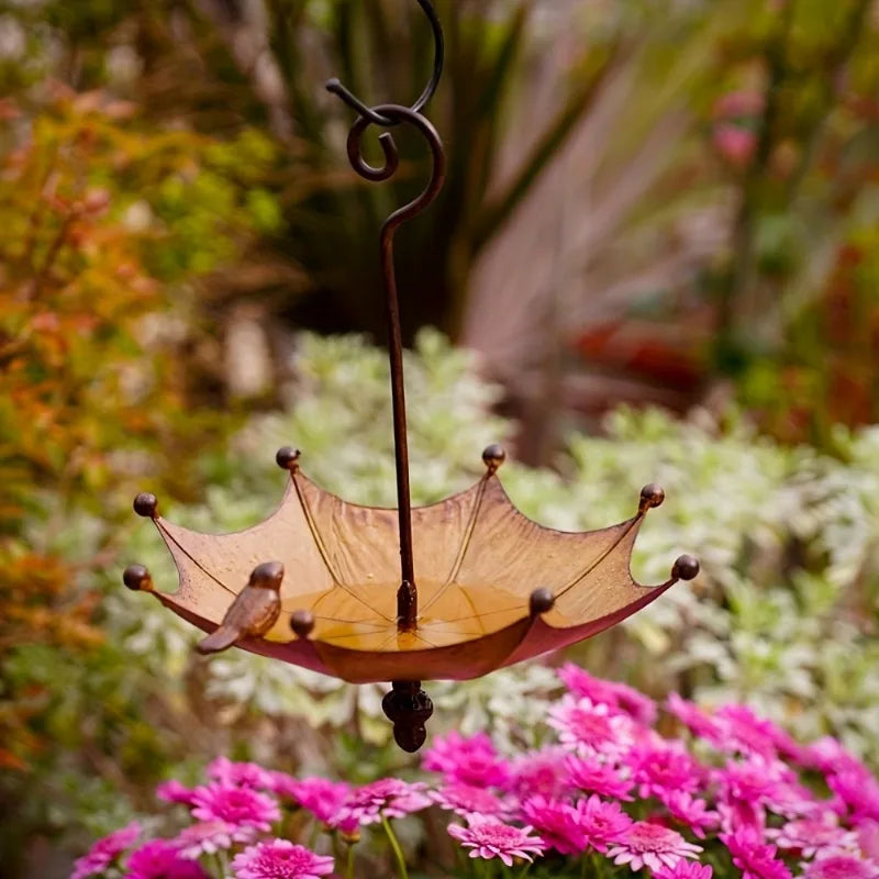 New Umbrella Shaped Hanging Bird Feeder Birdbath For Garden Yard Farm Supplies Hummingbird Feeder Supplies Birdbath Bird Bath