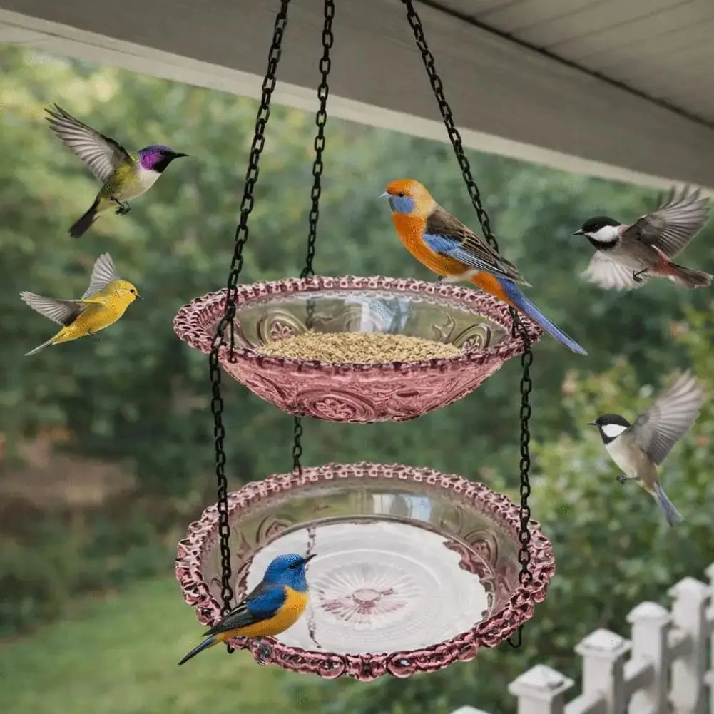 Hanging Bird Feeder Birdbath For Outdoor Garden Yard Farm Supplies Hummingbird Bird Bath Feeder Supplies Backyard Decor Birdbath