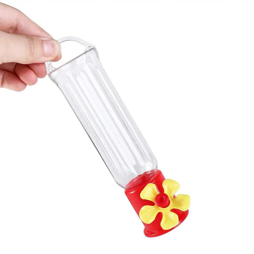1Pc Portable Bird Water Feeders With Hanging Wires Transparent Plastic Leak-proof Hummingbird Feeding Bottle Bird Supplies