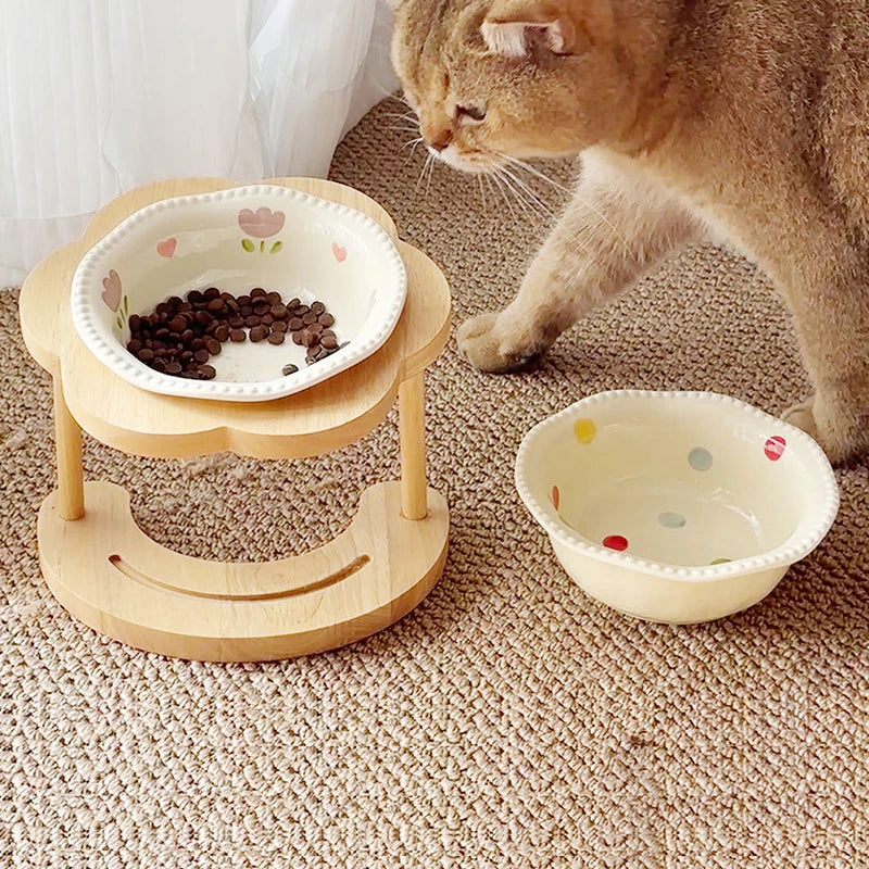 Food Utensils Cat Dog Pet Supplies Accessories Ceramic Pet Cat Bowl Pet Drinking Water Feeding Bowl Ceramics Cat Food Dog