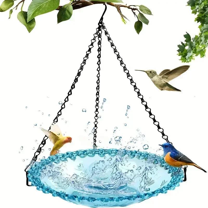 New Bird Flower Shaped Hanging Bird Feeder Birdbath For Garden Yard Farm Supplies Hummingbird Feeder Supplies Birdbath Bird Bath