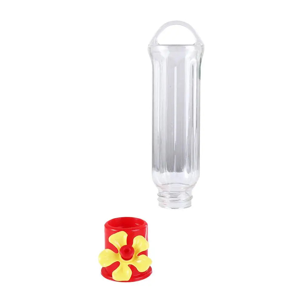 1Pc Portable Bird Water Feeders With Hanging Wires Transparent Plastic Leak-proof Hummingbird Feeding Bottle Bird Supplies