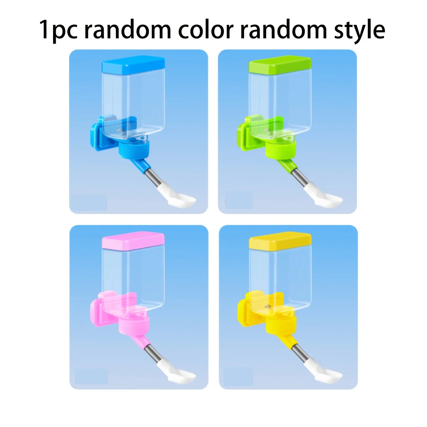 1 Piece, Random Color and Style, Bird Waterer and Feeder, Parrot Cage Accessories, Supplies, Water Dispenser for Birds