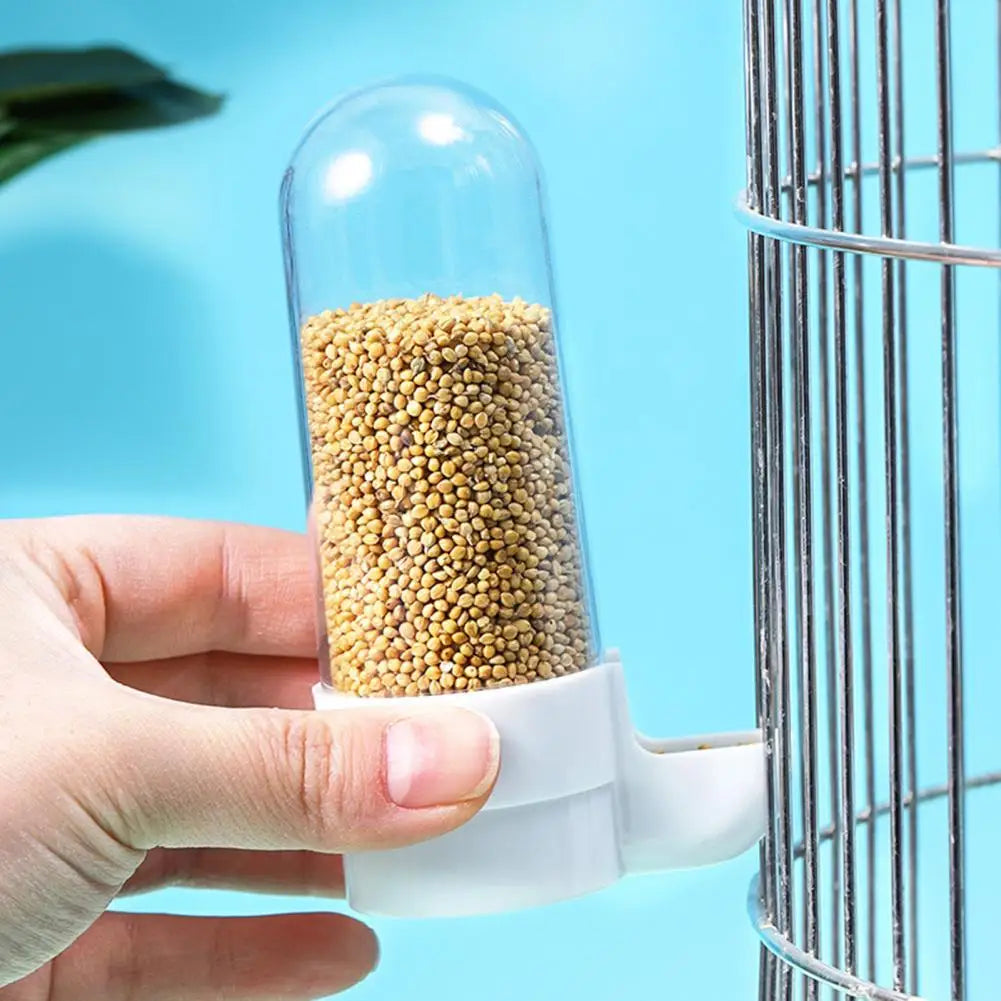 Bird Water Feeder Automatic Drinking Fountain Transparent Container Pet Parrot Hanging Food Dispenser Bird Supplies