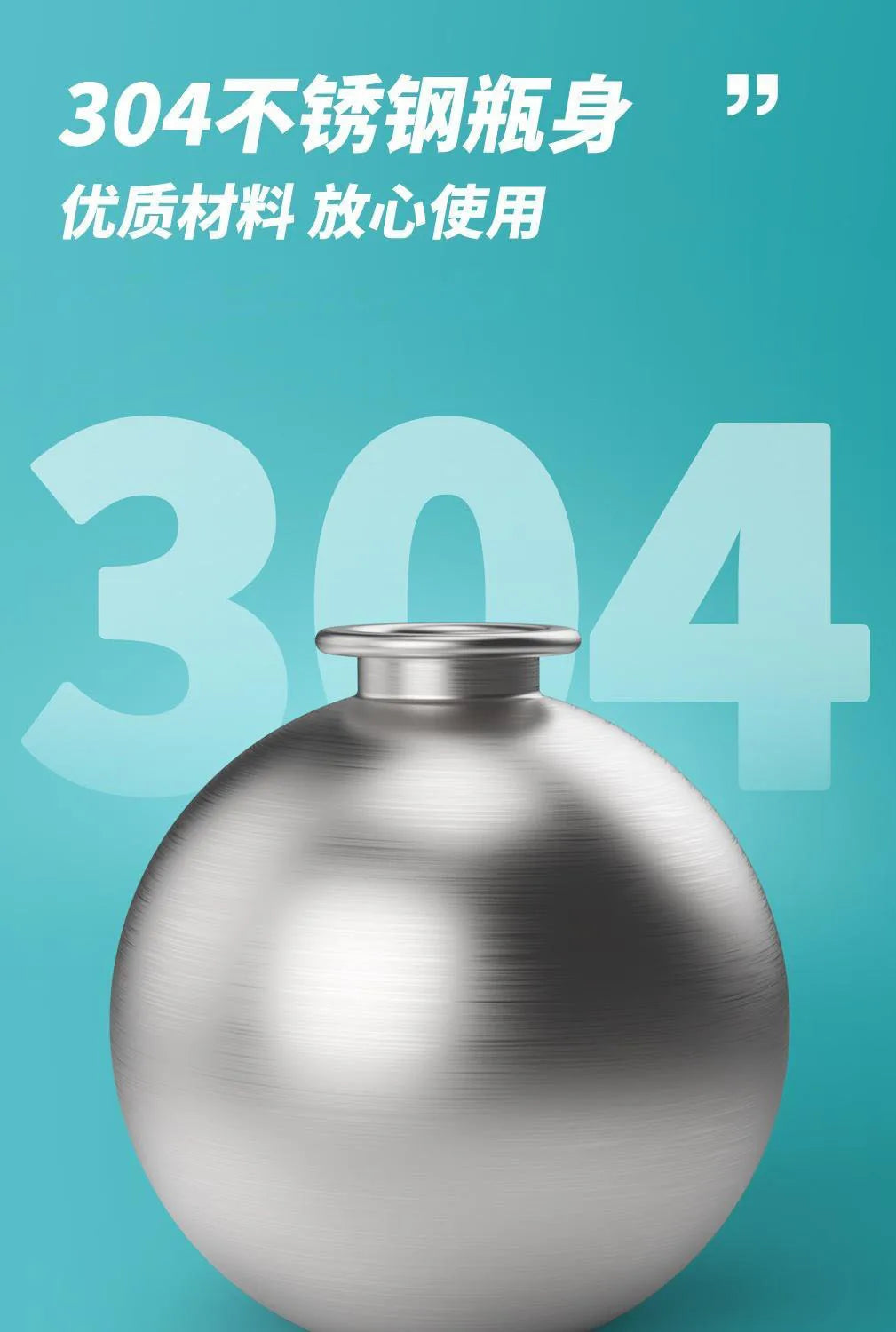 Pet Supplies Dogs Go Out Portable Drinking Pot 300ML Stainless Steel Hook Spherical Reflowable Folding Water Dispenser.