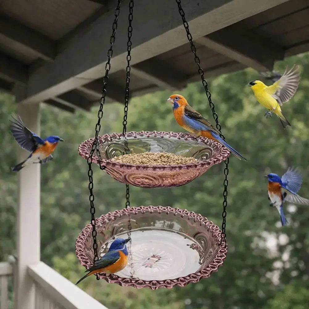 Hanging Bird Feeder Birdbath For Outdoor Garden Yard Farm Supplies Hummingbird Bird Bath Feeder Supplies Backyard Decor Birdbath