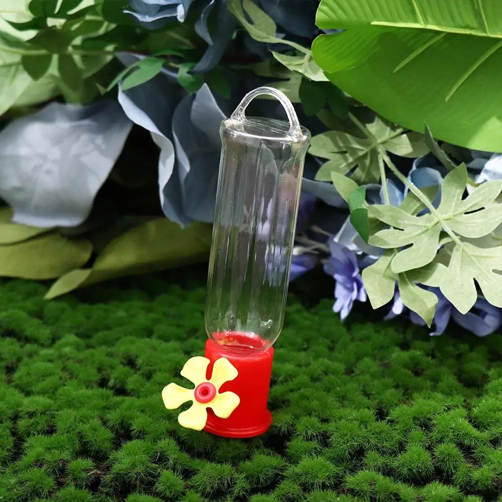 1Pc Portable Bird Water Feeders With Hanging Wires Transparent Plastic Leak-proof Hummingbird Feeding Bottle Bird Supplies