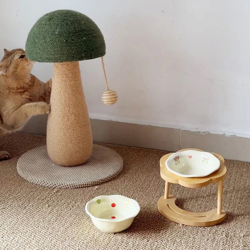 Food Utensils Cat Dog Pet Supplies Accessories Ceramic Pet Cat Bowl Pet Drinking Water Feeding Bowl Ceramics Cat Food Dog