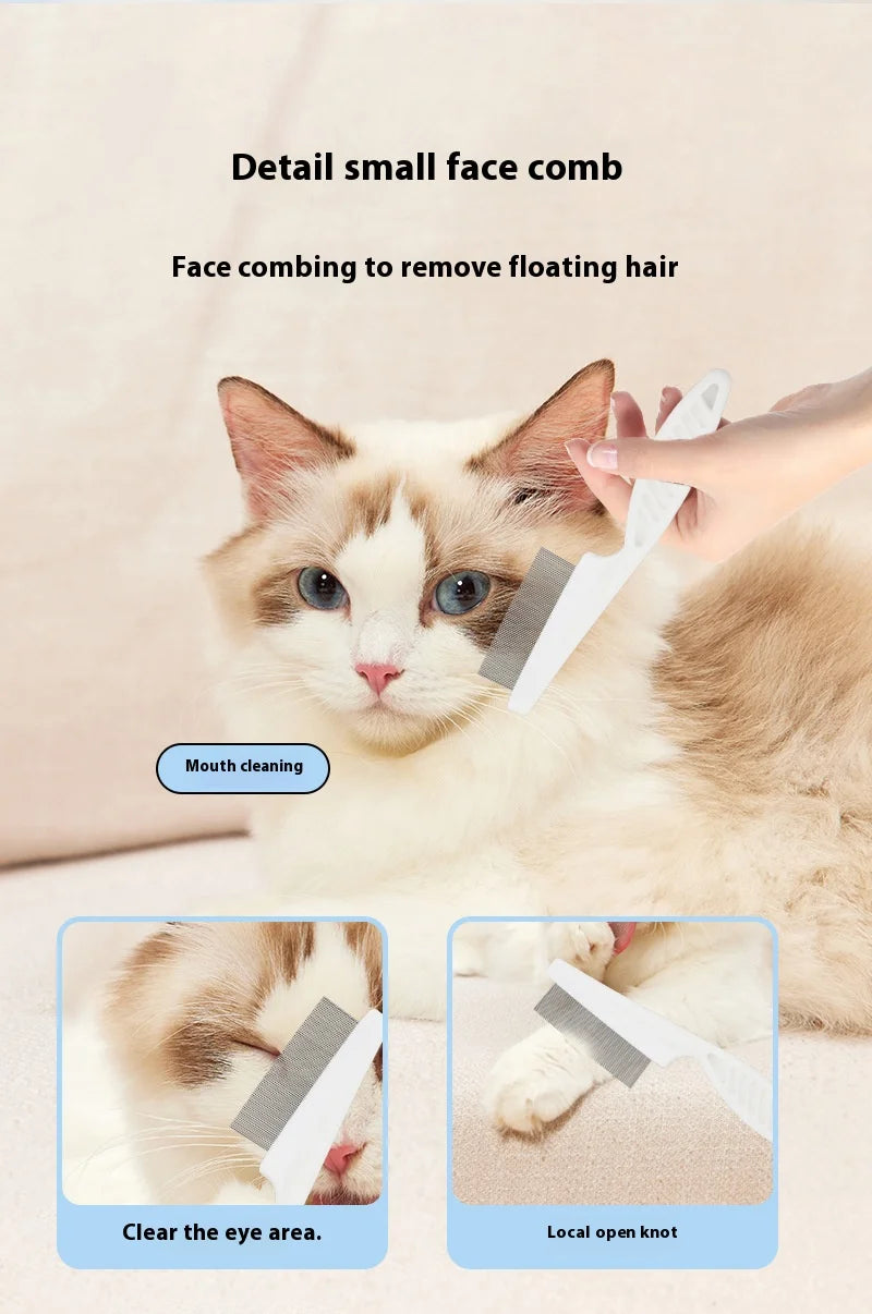 Cat Grooming Supplies 3 piece set include Round Hole Cat Nail Clippers  Pet Comb Pet Grooming Brush Flea prevention tools