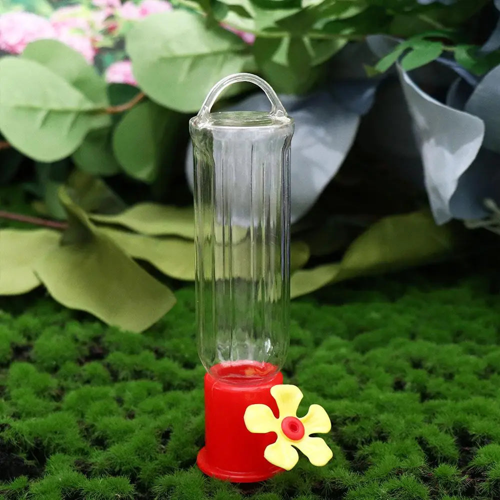 1Pc Portable Bird Water Feeders With Hanging Wires Transparent Plastic Leak-proof Hummingbird Feeding Bottle Bird Supplies