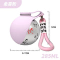 Pet Supplies Dogs Go Out Portable Drinking Pot 300ML Stainless Steel Hook Spherical Reflowable Folding Water Dispenser.