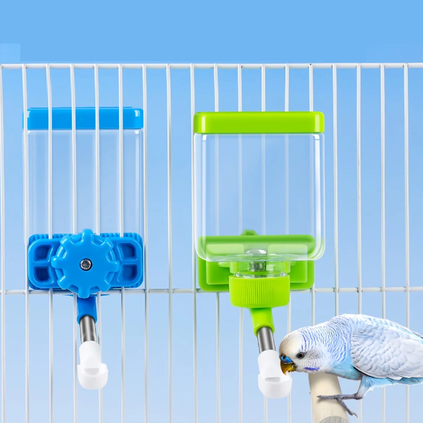 1 Piece, Random Color and Style, Bird Waterer and Feeder, Parrot Cage Accessories, Supplies, Water Dispenser for Birds