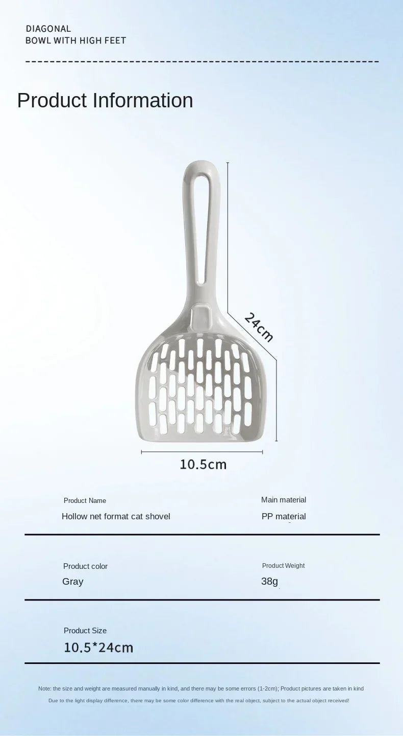 Cat Litter Scoop Plastic Cat Litter Shovel With Base Self Cleaning Cat Litter Box Shovel Kitten Toilet Clean Tools Cat Supplies