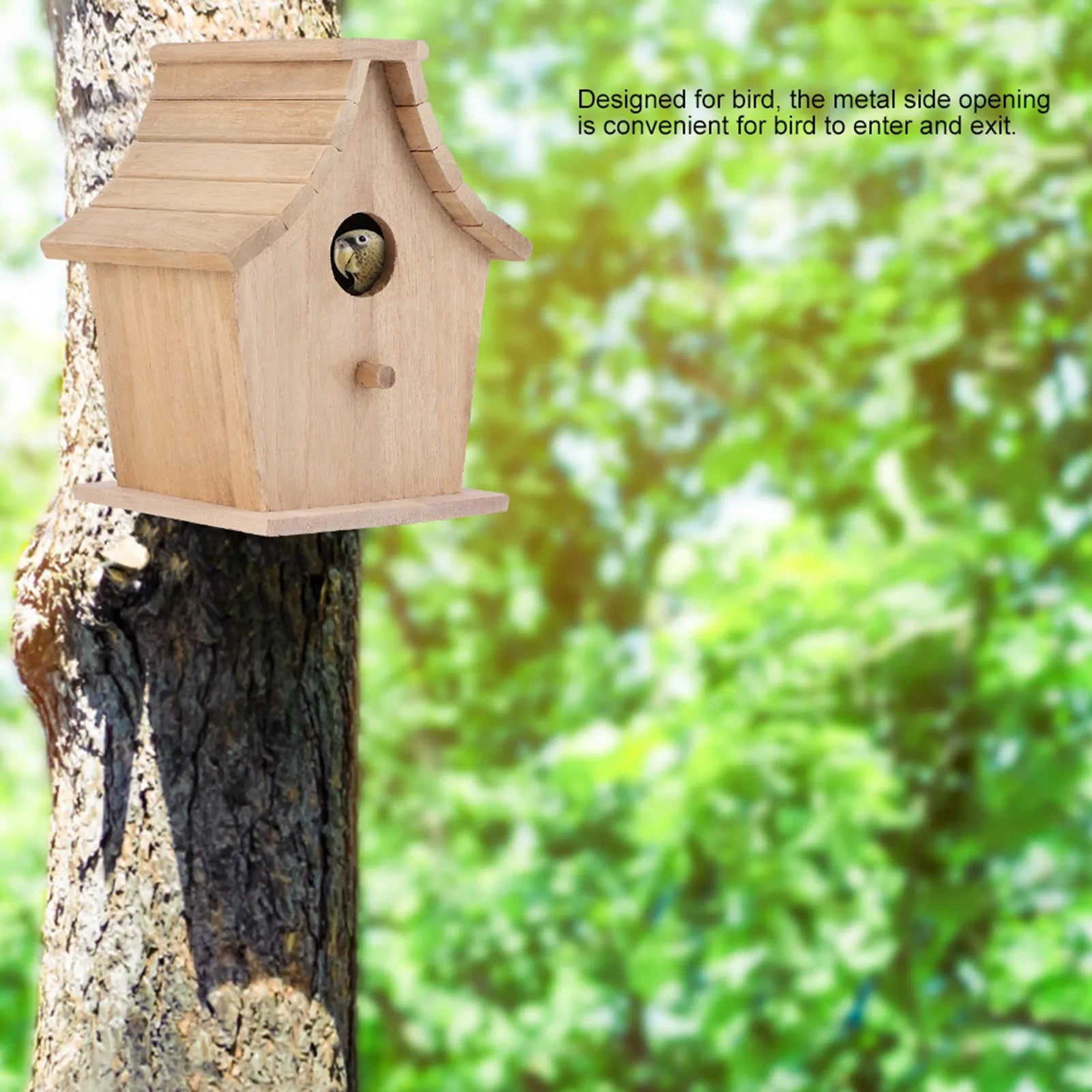 Hanging Bird House Wood Bird House Breeding Box Hanging Bird House Pet Supplies for Parrots Budgerigar Small Birds