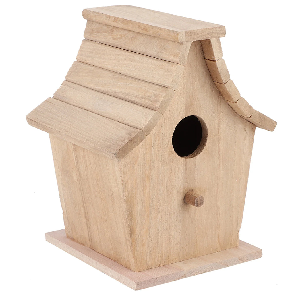 Hanging Bird House Wood Bird House Breeding Box Hanging Bird House Pet Supplies for Parrots Budgerigar Small Birds