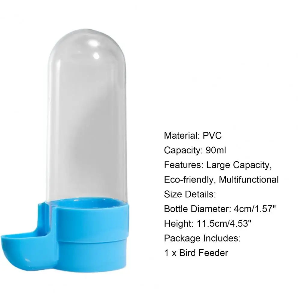 Bird Water Feeder Automatic Drinking Fountain Transparent Container Pet Parrot Hanging Food Dispenser Bird Supplies