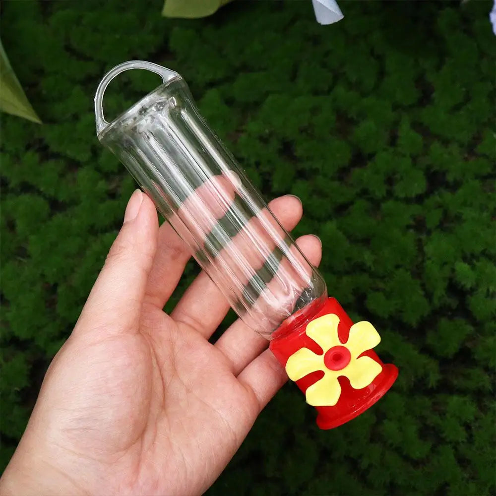 1Pc Portable Bird Water Feeders With Hanging Wires Transparent Plastic Leak-proof Hummingbird Feeding Bottle Bird Supplies